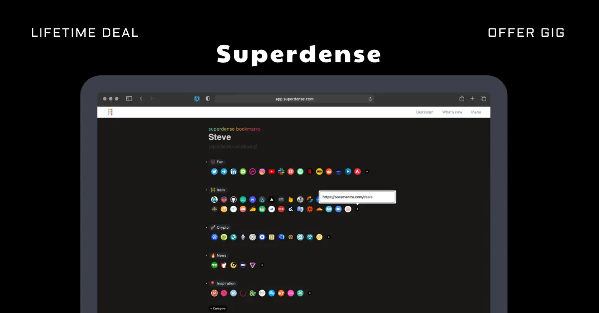 Read more about the article Superdense Lifetime Deal | The Most Compact Bookmark Manager