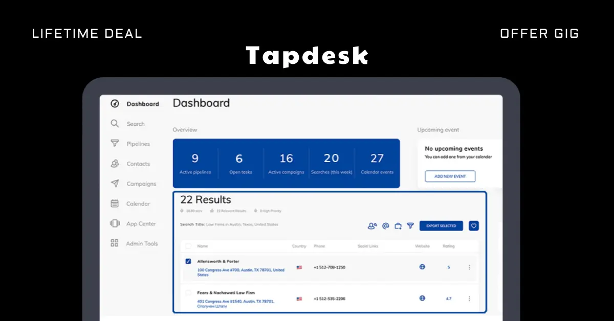 Tapdesk Lifetime Deal