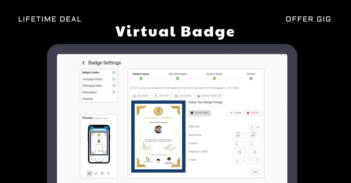 Read more about the article Virtual Badge Lifetime Deal | Create Digital Certificates