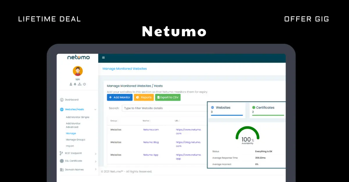Read more about the article Netumo Lifetime Deal | Domain Monitoring & Uptime Tracking