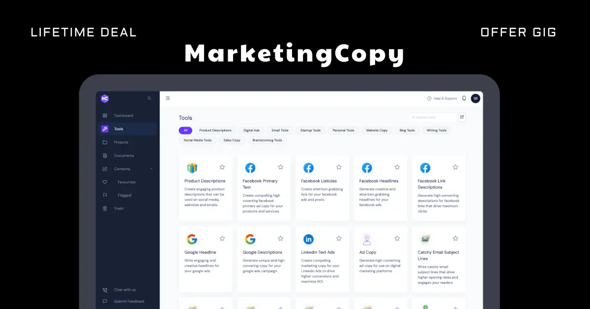 Read more about the article MarketingCopy Lifetime Deal | Write High-Quality Sales Copy