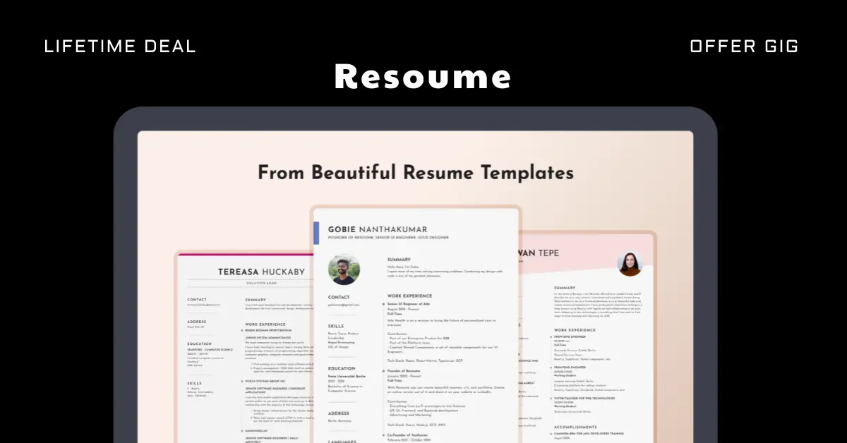 Read more about the article Resoume Lifetime Deal | Create Resume & Cover Letter Online