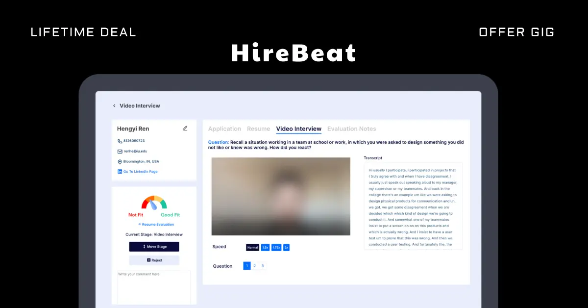 Read more about the article HireBeat Lifetime Deal | Digital Video Interviewing Platform