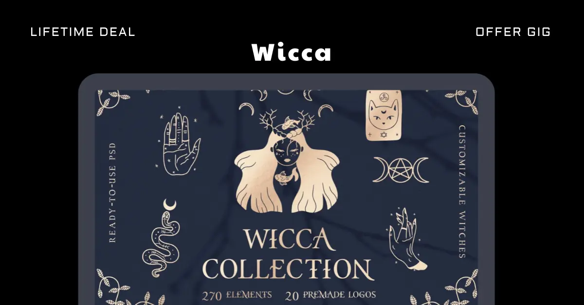 Read more about the article Wicca Lifetime Deal | Magical Witchcraft Drawings & Logos