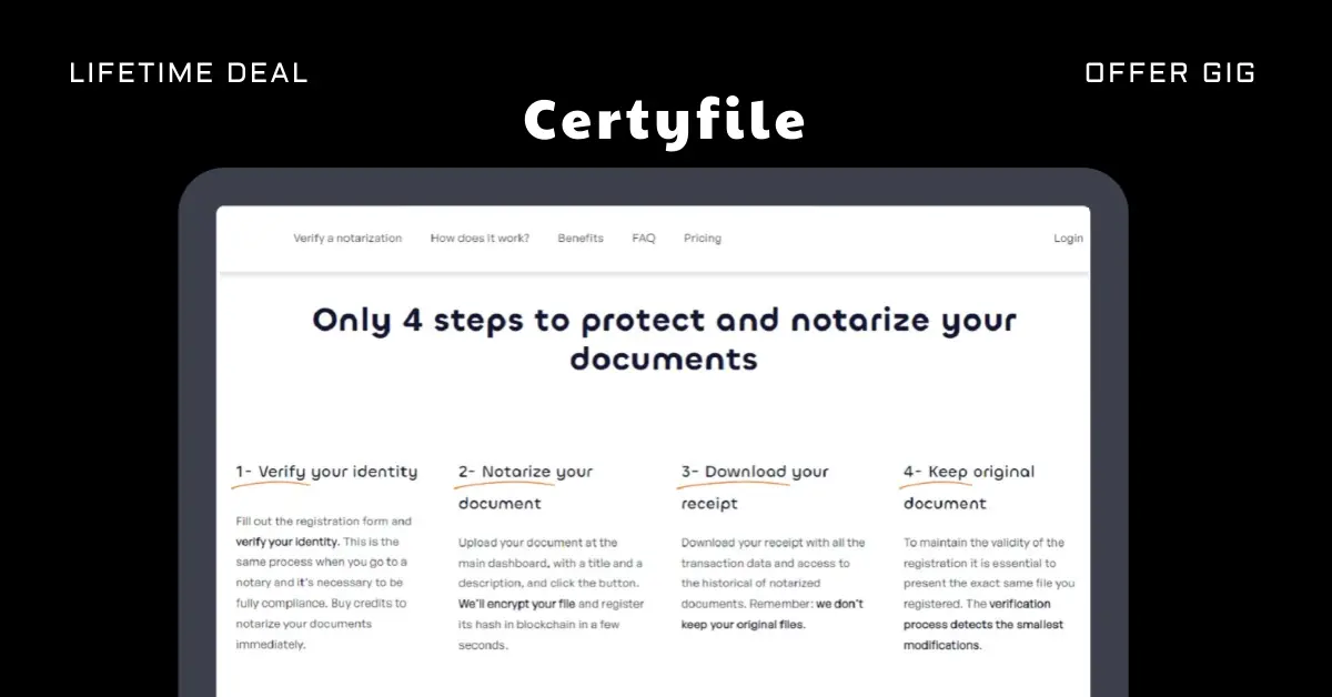 Read more about the article Certyfile Lifetime Deal | Notarized Digital Documents