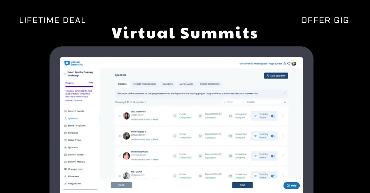 Virtual Summits Lifetime Deal